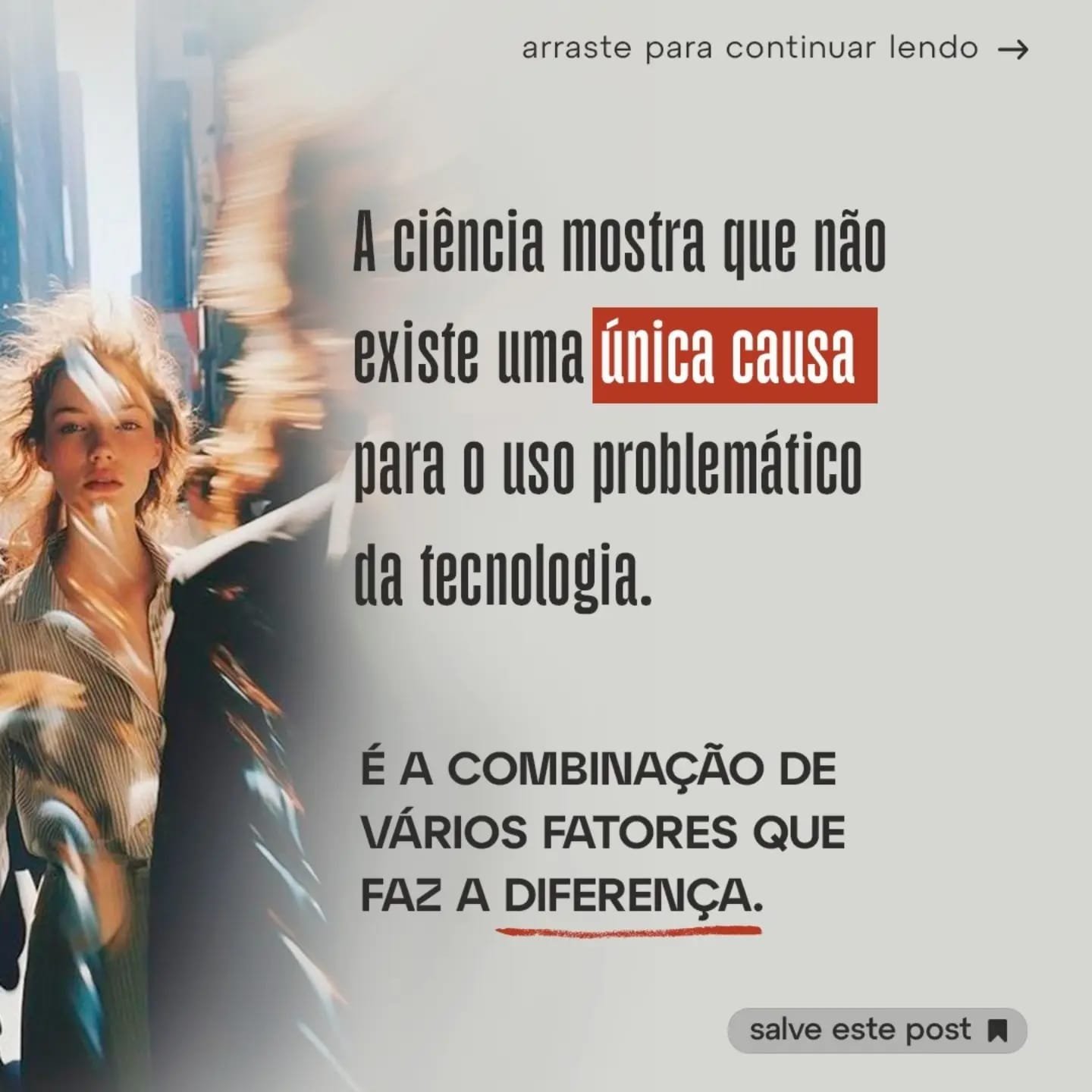 Carousel slide explaining multiple causes of problematic technology use